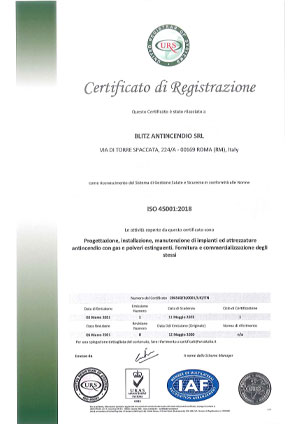 Certificazione ISO 45001